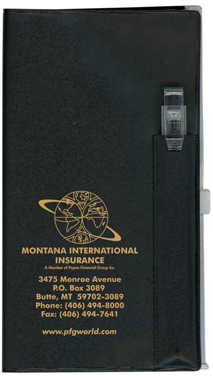Weekly Zip Back Planner w/ Clear Pen & Zip Lock Pocket /1 Color Insert w/ Map- Solid Color 5