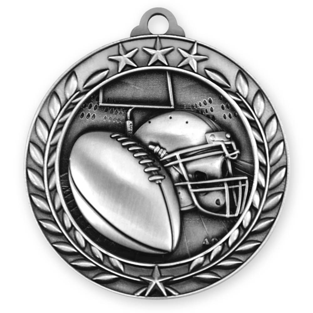 Football Wreath Award Medallion (2-3/4") 3