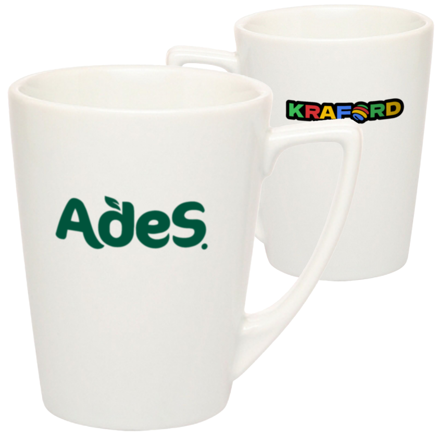 10oz. Latte Porcelain Mugs w/ Custom Imprint 1