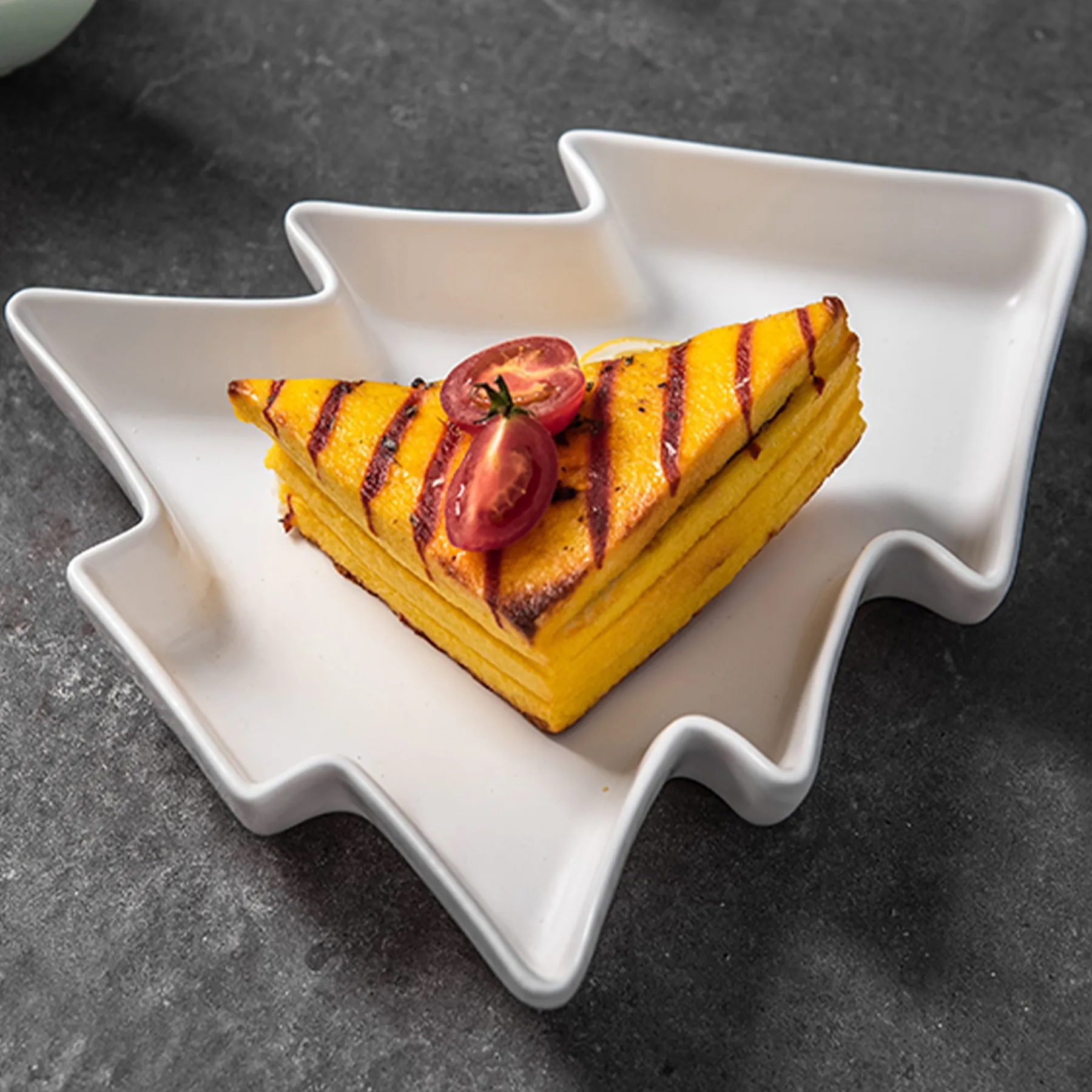 Christmas Tree Shaped Plate Ceramic Dish 3