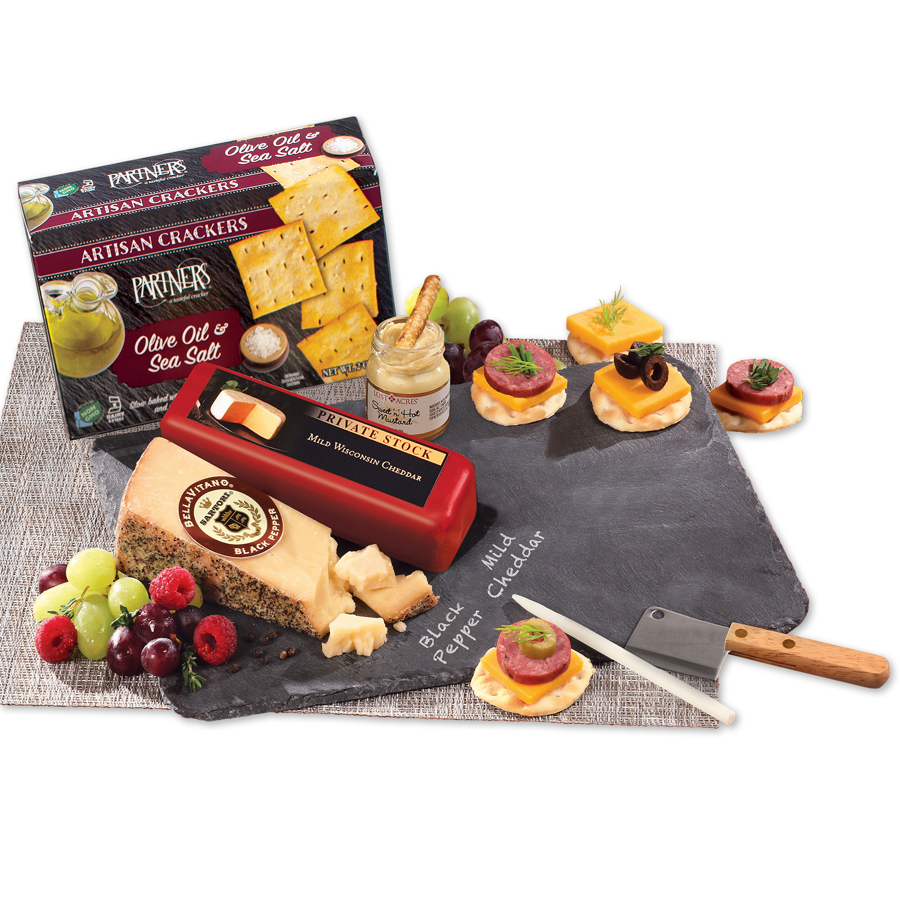 Genuine Slate Serving Plate with Wisconsin Cheese 2