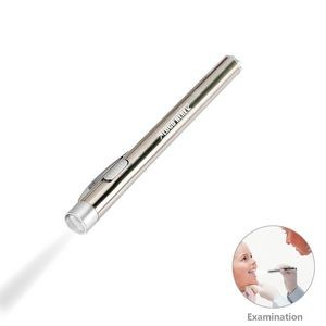 Stainless Steel LED Flashlight Pen Shaped Design With Metal Clip 7