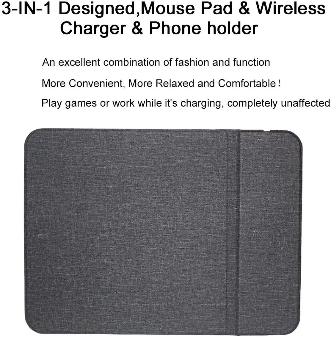15W Fast Wireless Charging Pad with phone stand 3