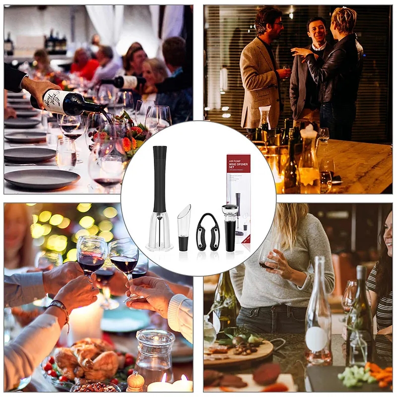 Pump Air Pressure Wine Bottle Opener Set 8