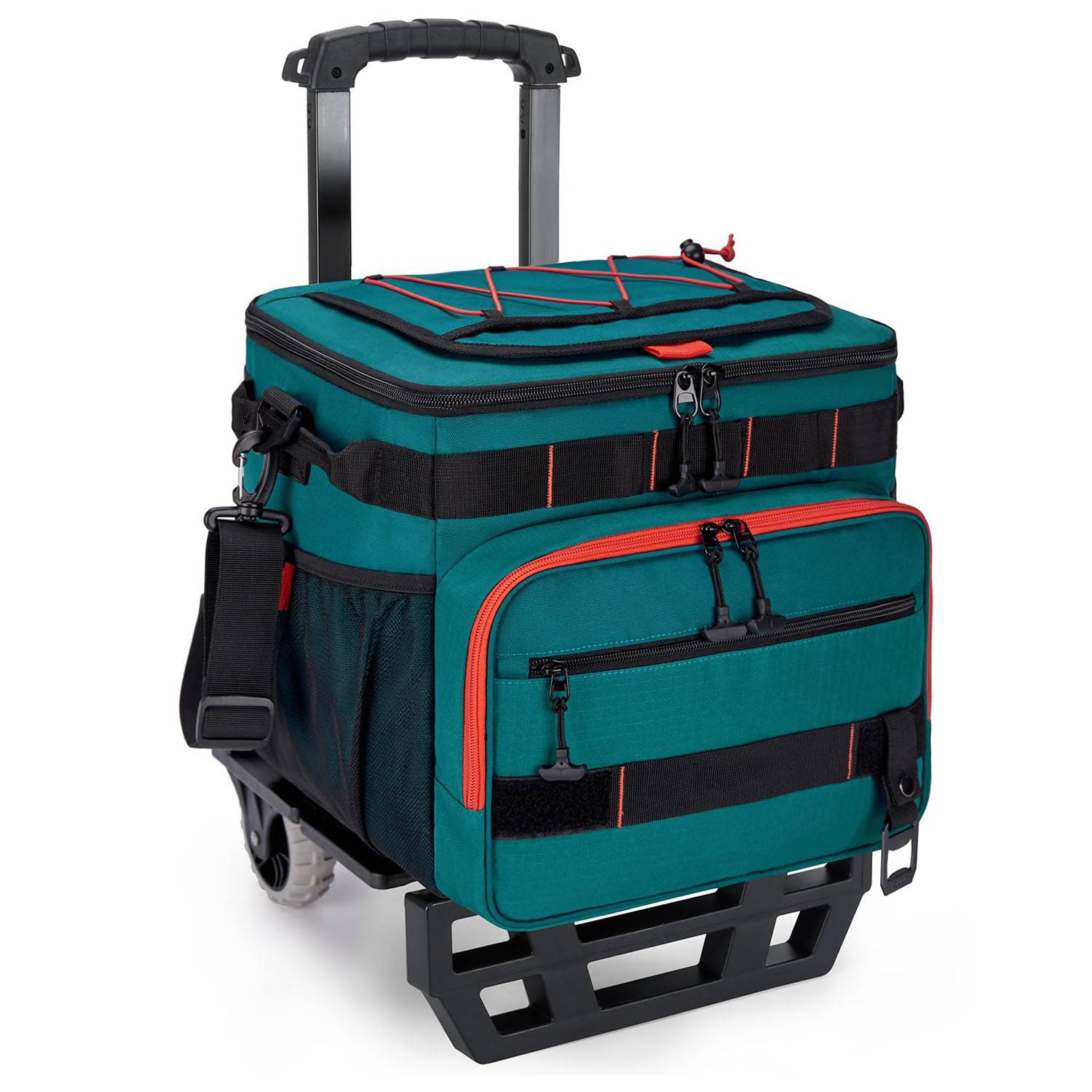 48-Can Collapsible Cooler Trolley Bag with Wheels 6