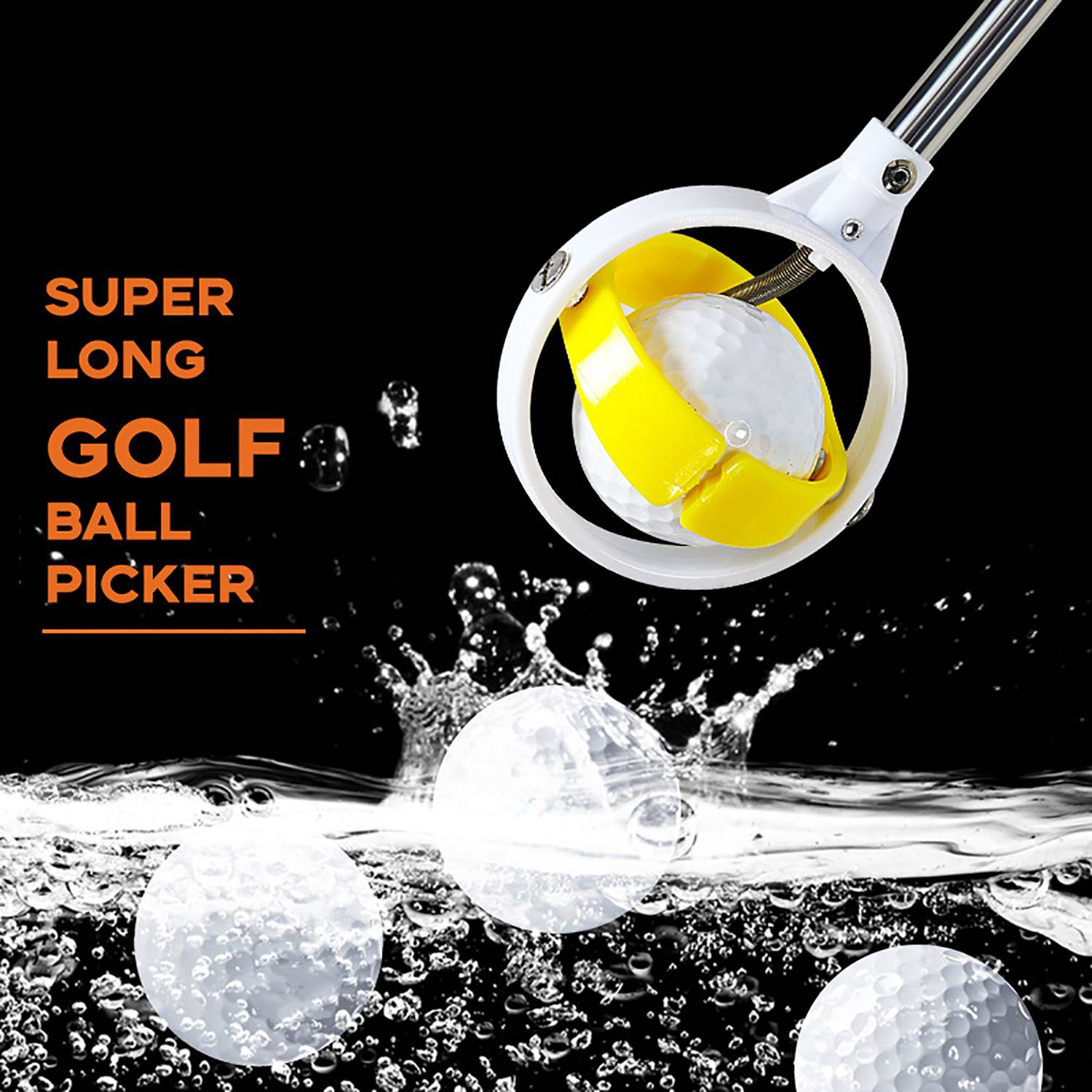 Telescopic Golf Ball Retriever with Spring Release Head 6