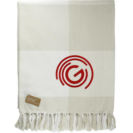 Field & Co. 100% Organic Cotton Check Throw Blanke 52