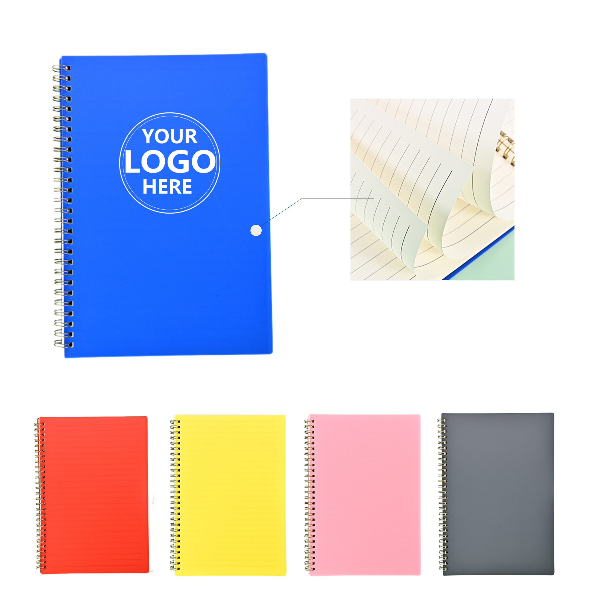 A5 Plastic Cover Notebook with Lined Paper 2