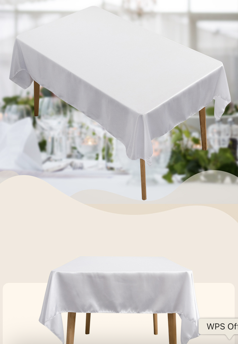 Rectangle 6 Feet Table Cloth 10