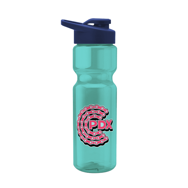 Blazer 28oz Transparent Bike Bottle w/Drink-thru Lid 483