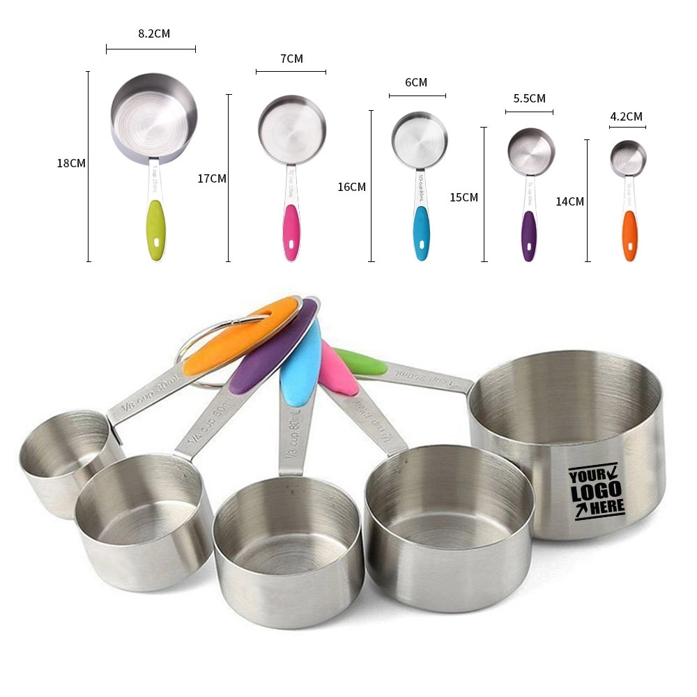 5 In 1 Measuring Cups And Spoons Set With Silicone Handles 3