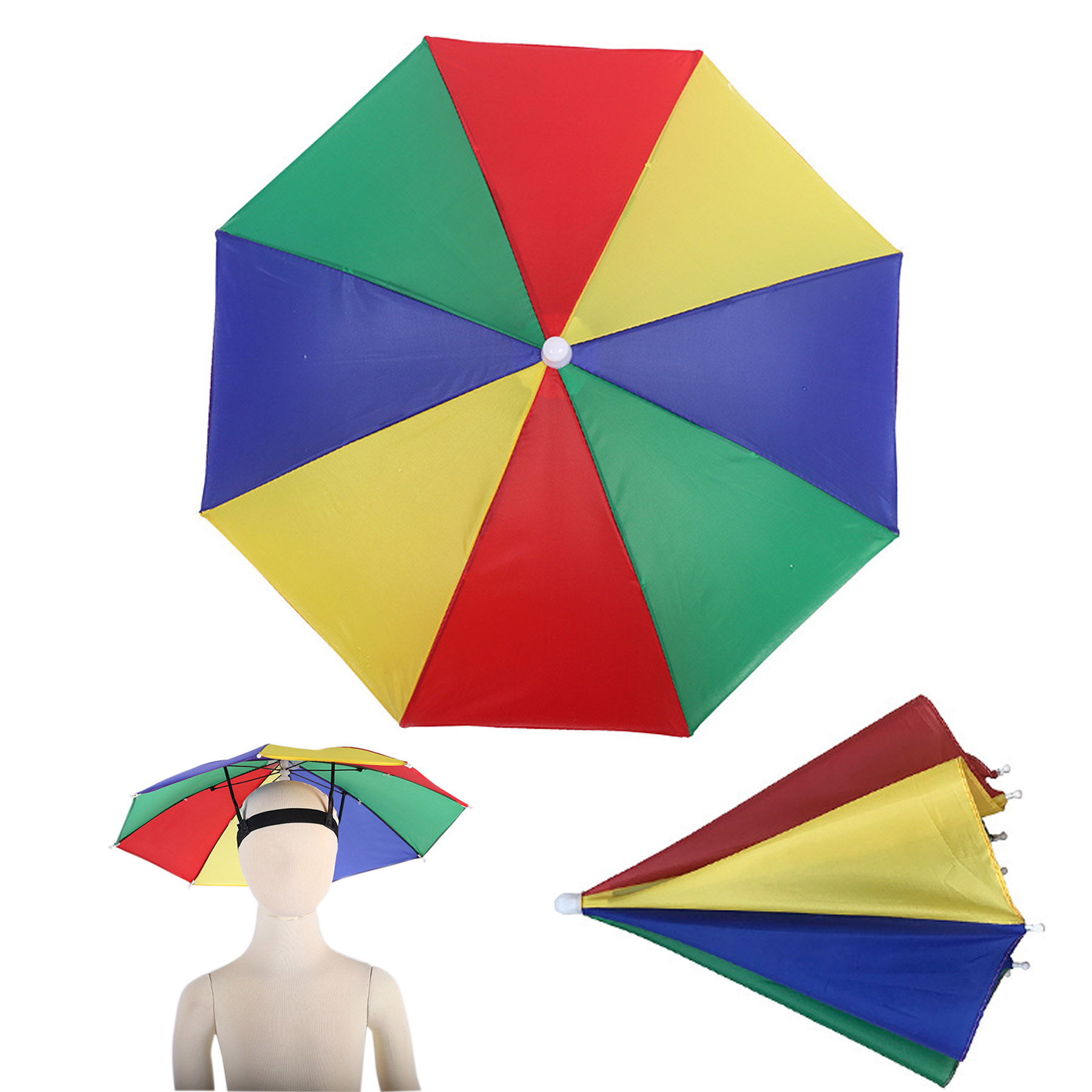 Rainbow Umbrella Hat 2