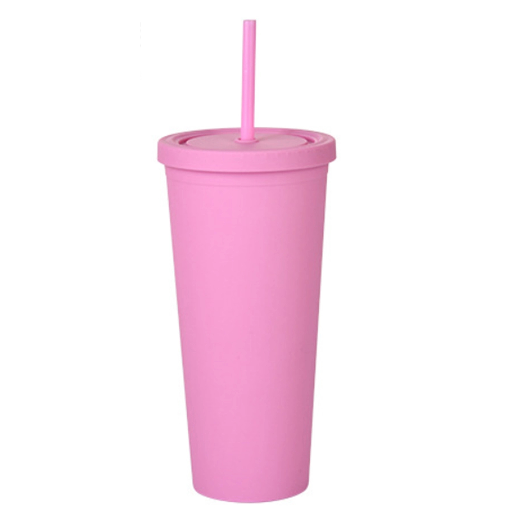 Plastic straw cup wiht lid 3