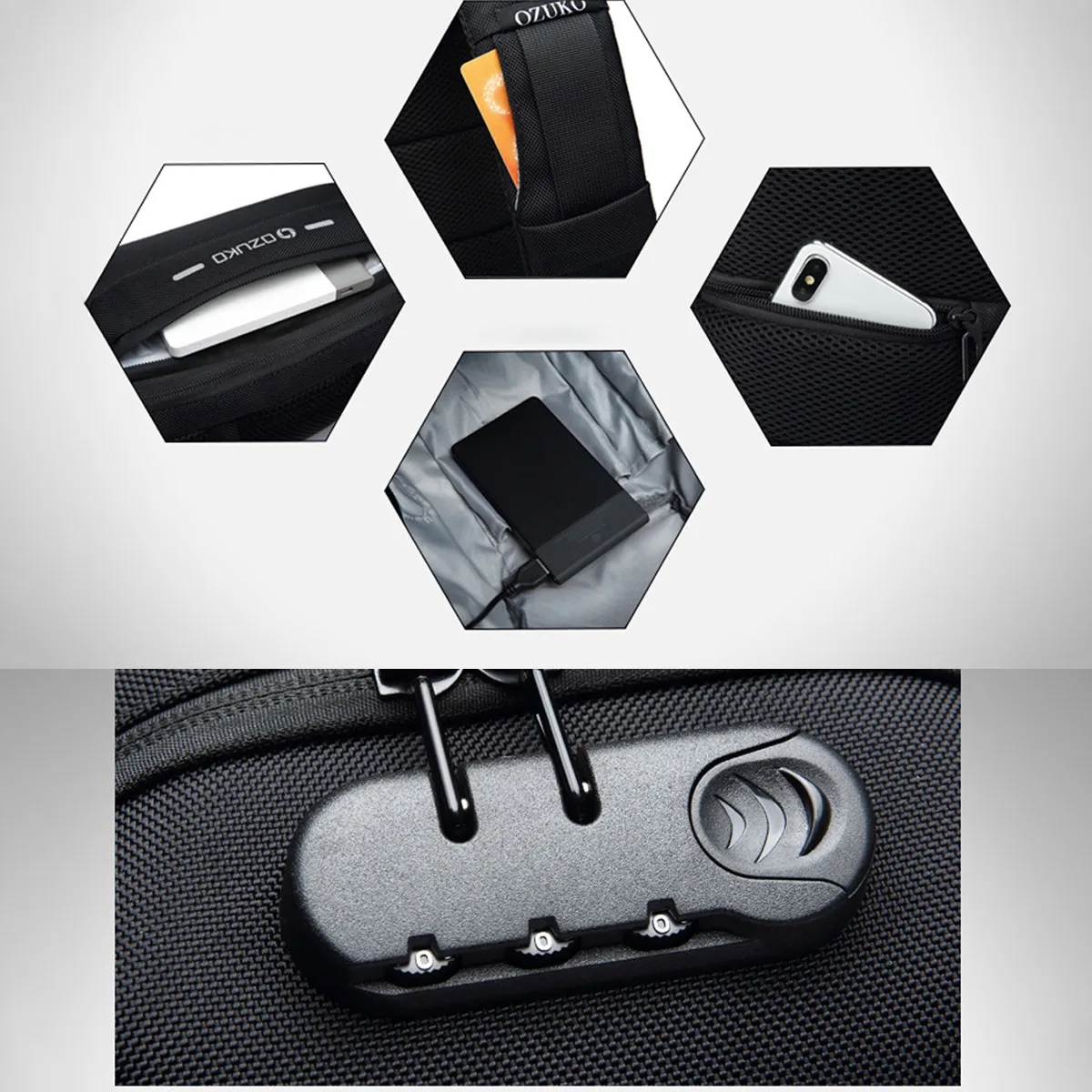 Anti-Theft Sling Bag With USB Charging Port 1