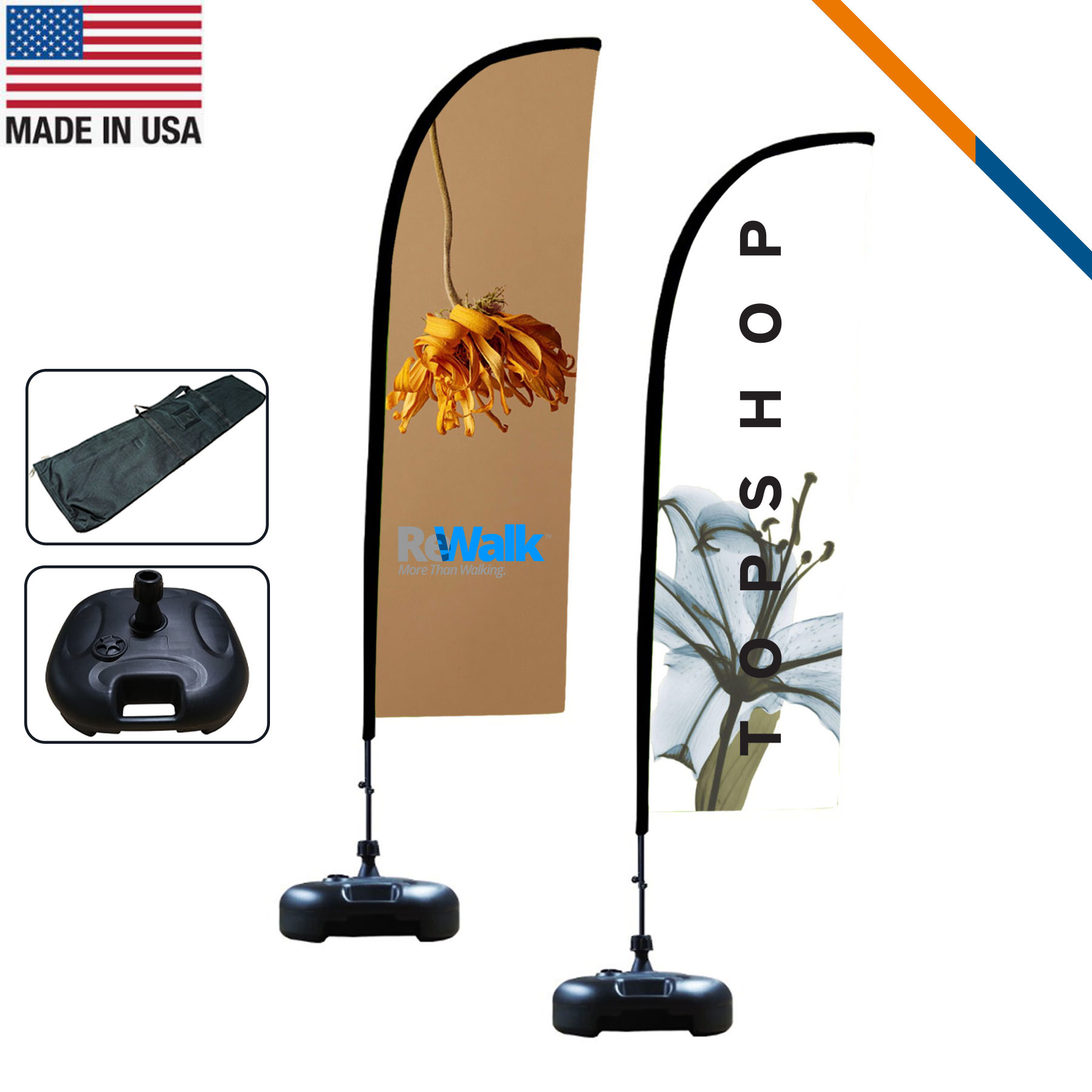 10' Tivan Single-Sided Straight Flag 1