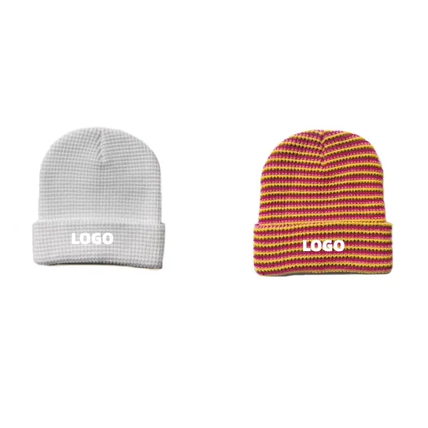 Winter knitted striped hat 3