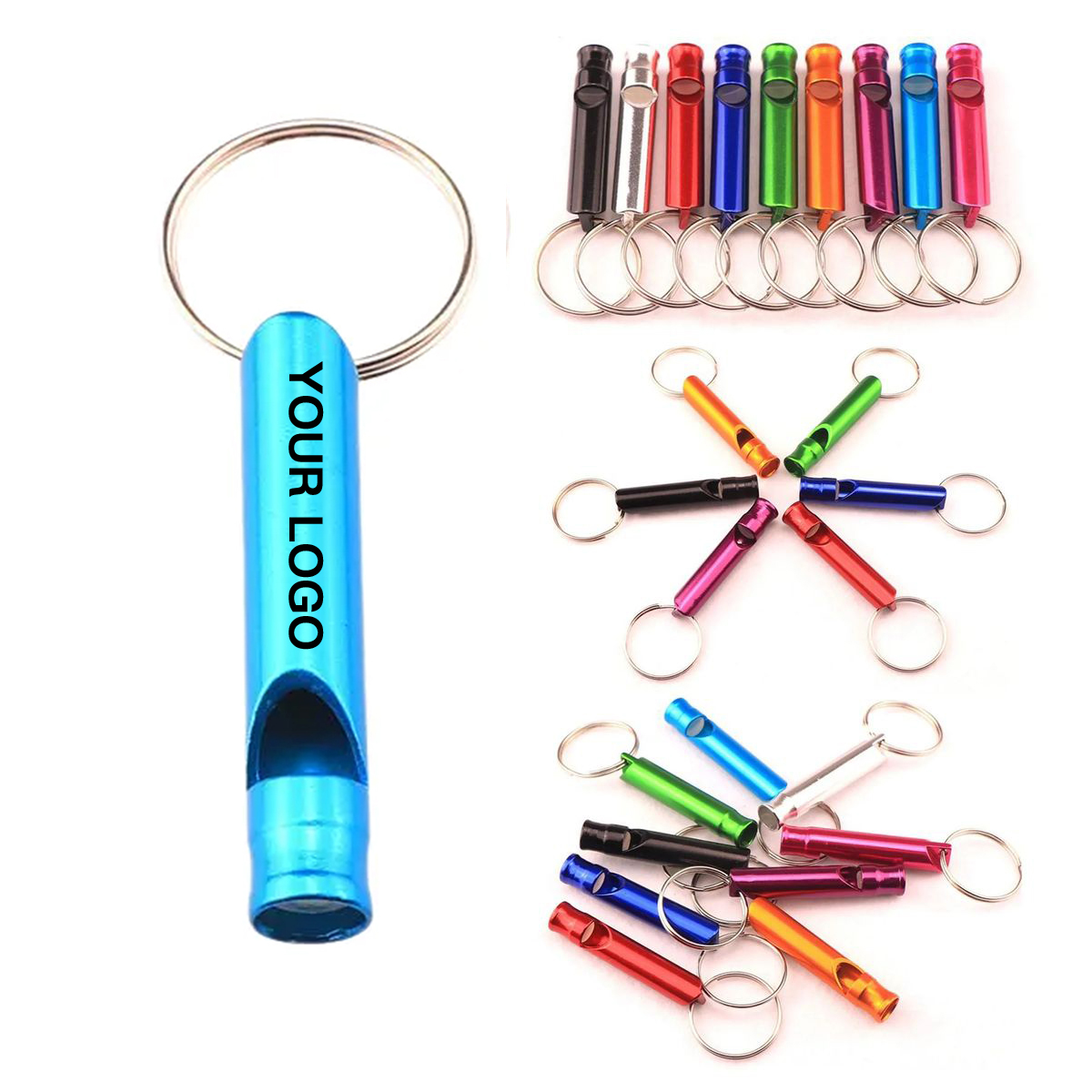 Aluminum Whistle Key Chain for Outdoor Safety 7