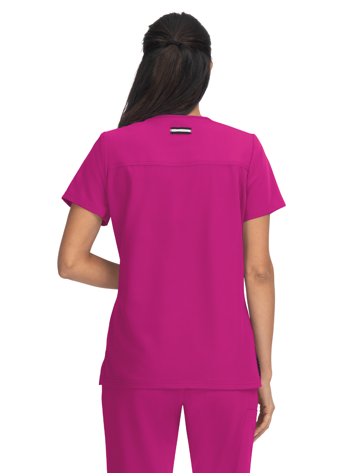 koi - Next Gen - Women's Three-Pocket Wide V-Neck Stretch Hustle and Heart Top 70
