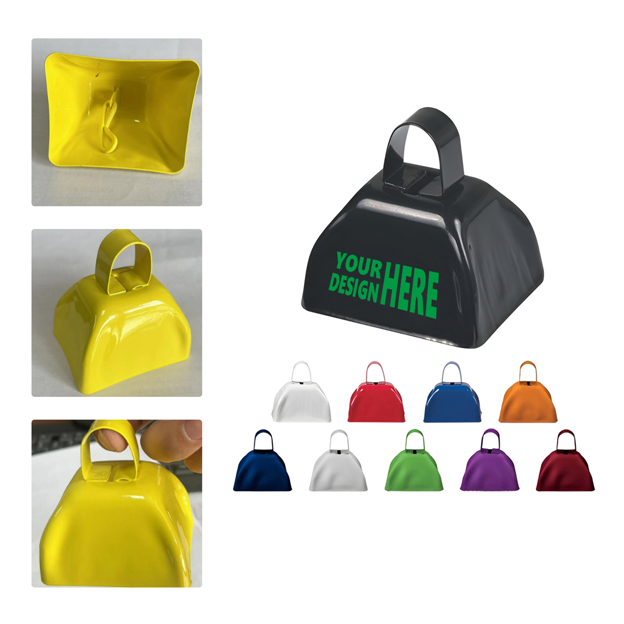 MOQ 50 Custom Classic Colorful Cowbell 3