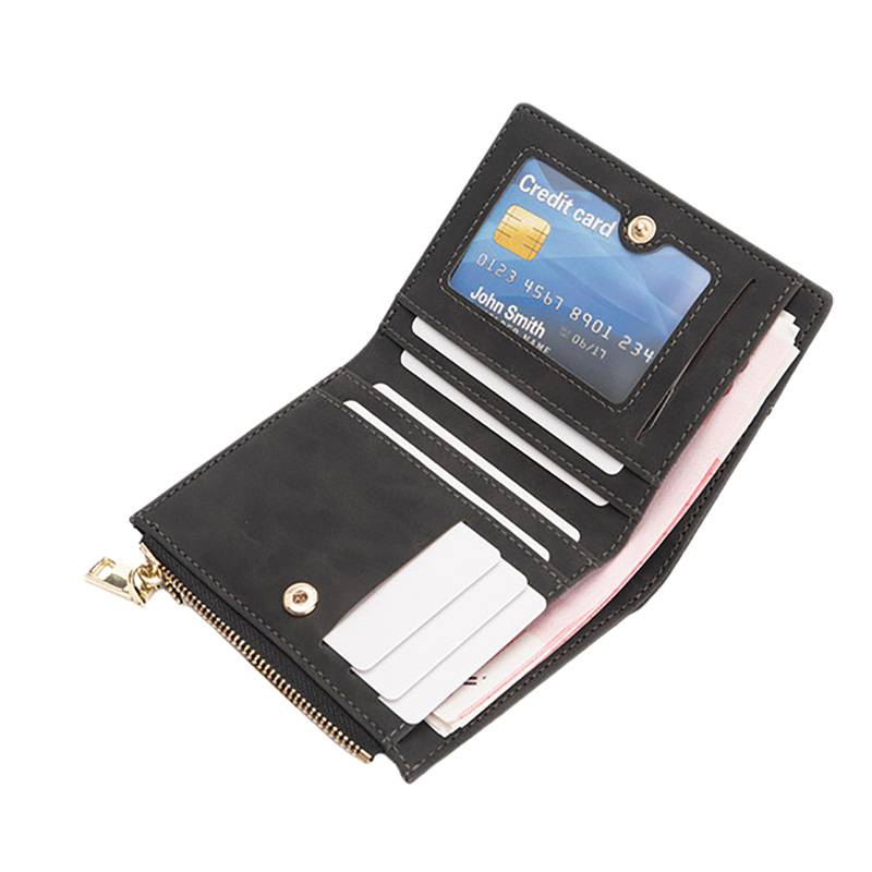 Men's Short Vintage Purse Slim PU Leather Wallet 7