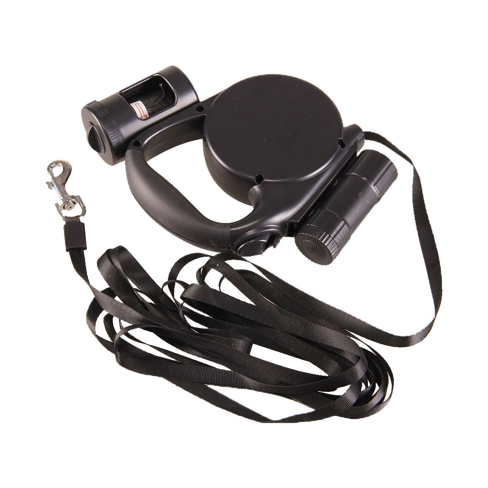 Retractable Dog Leash with Flashlight & Poop Bag Dispenser 8