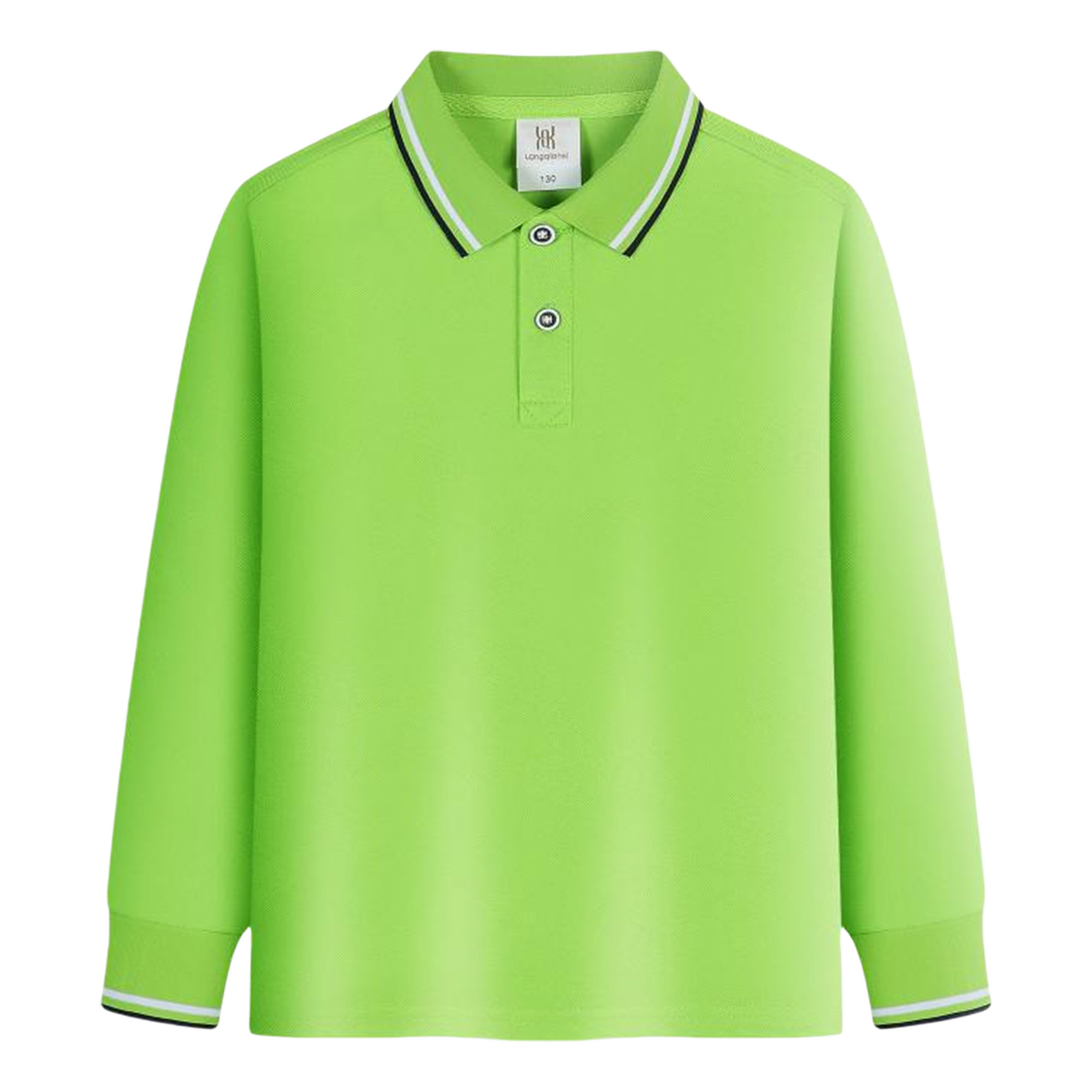 Custom Kids Polo Shirts Long Sleeve T-Shirts for Fall Boys Girls 4