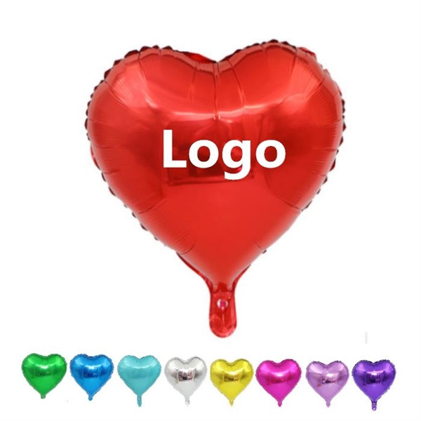 18 Inches Aluminum Foil Heart Shaped Balloons 2