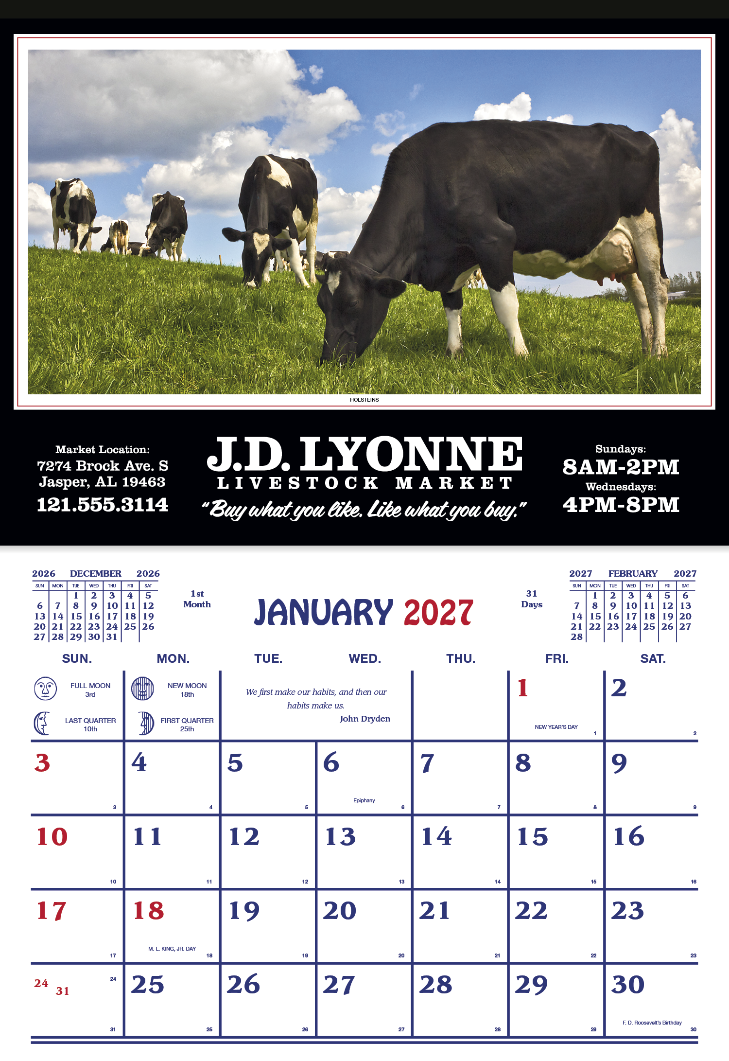 Skinner & Kennedy® Farm Calendar 33
