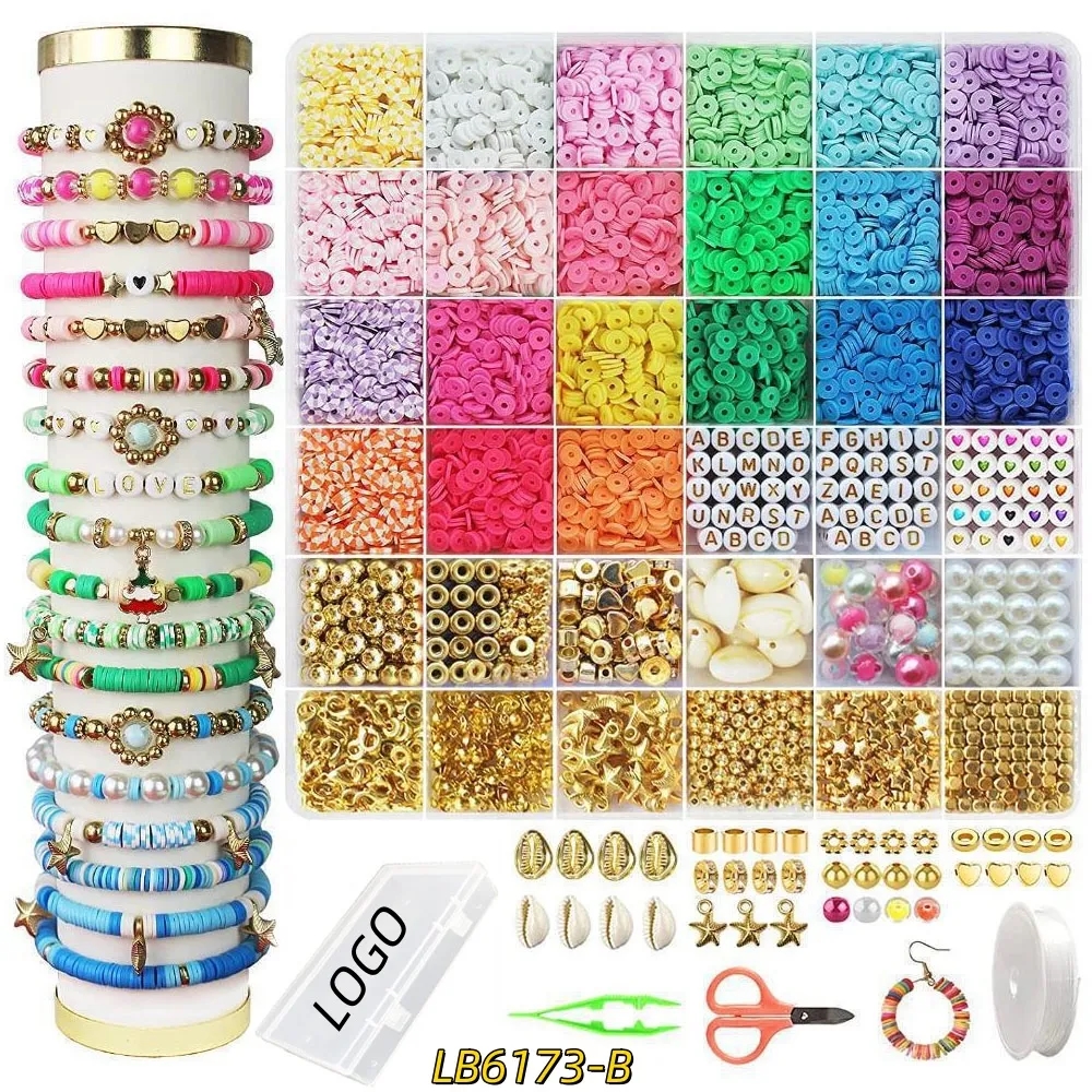 Lot DIY Friendship Bracelet Making Kit Beads and Charms Set 13