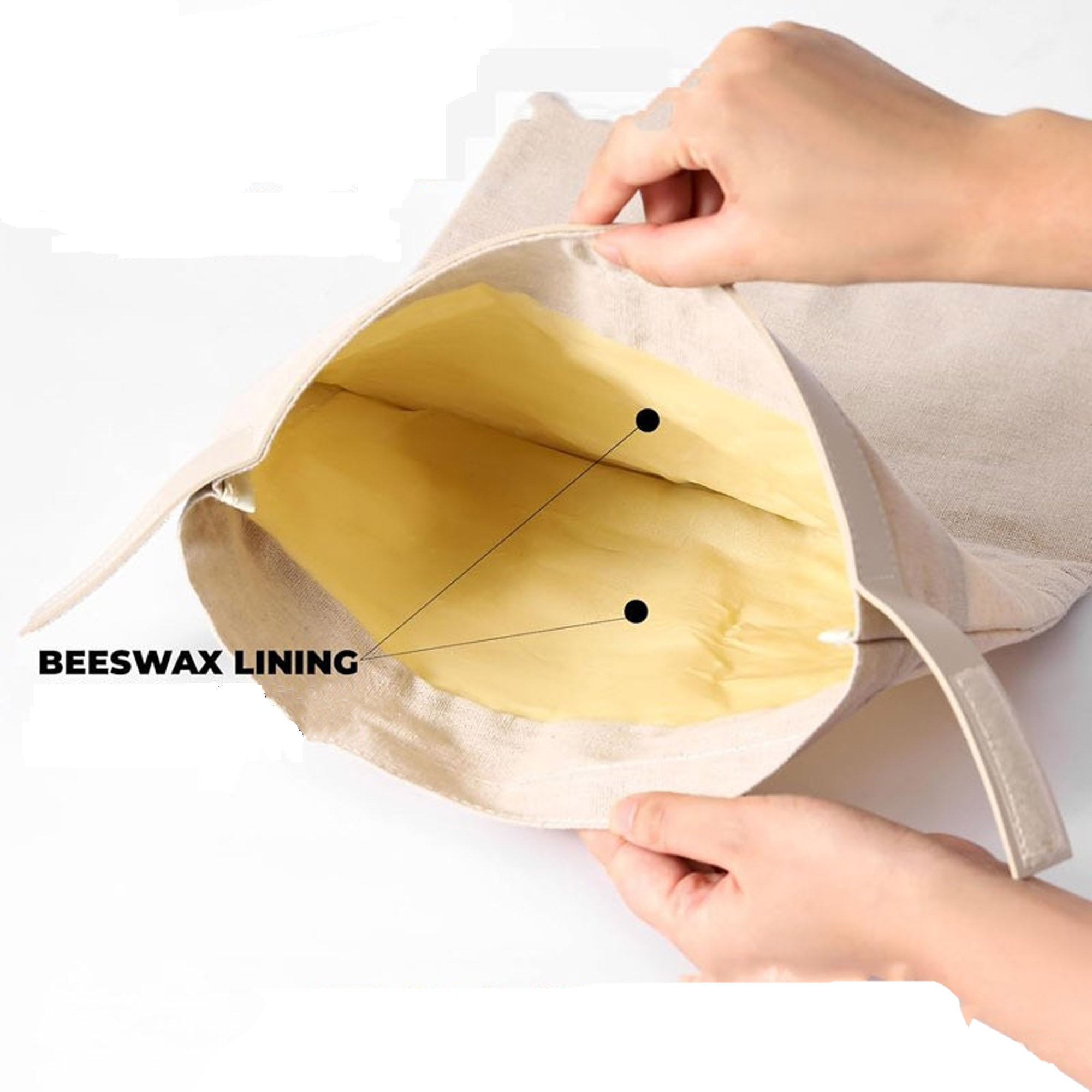 MOQ 20 pcs Linen Beeswax Bread Bag 3