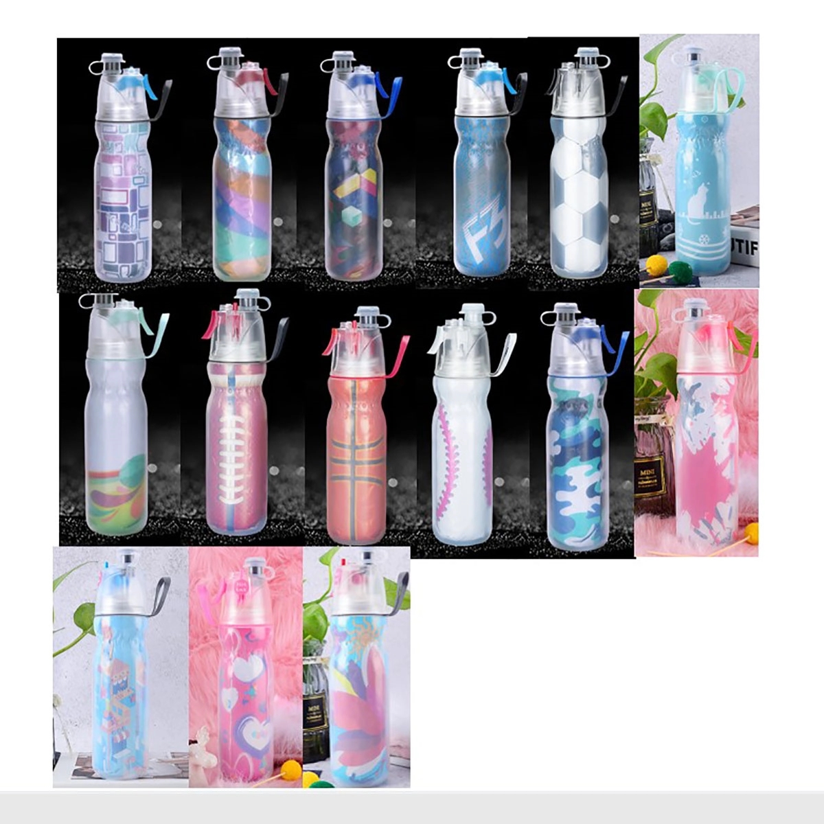 590Ml Misting Water Bottle Outoor 4