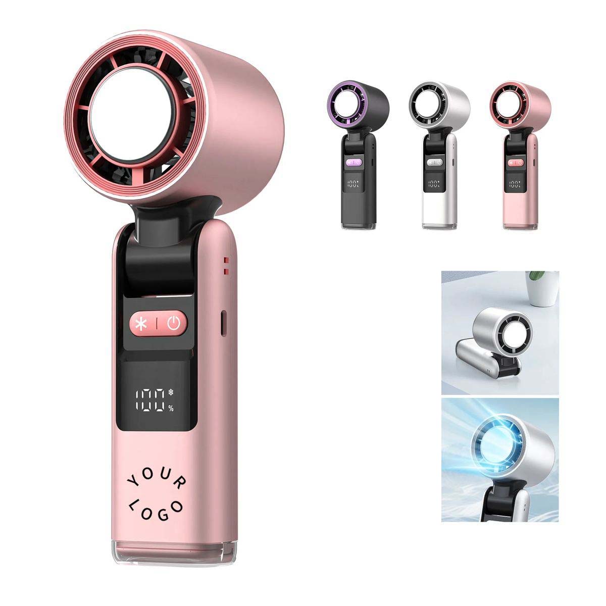 Handheld Neck Hanging and Desktop Fan Adjustable 2