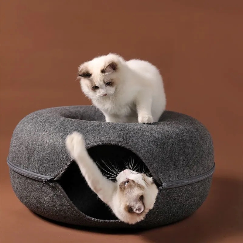 A Circular Cave For Kittens Cat Bed 5