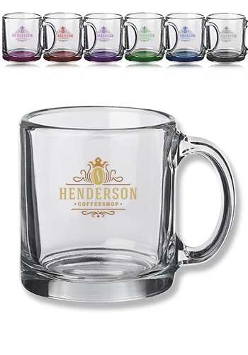 13 oz. Libbey Clear Glass Coffee Mugs