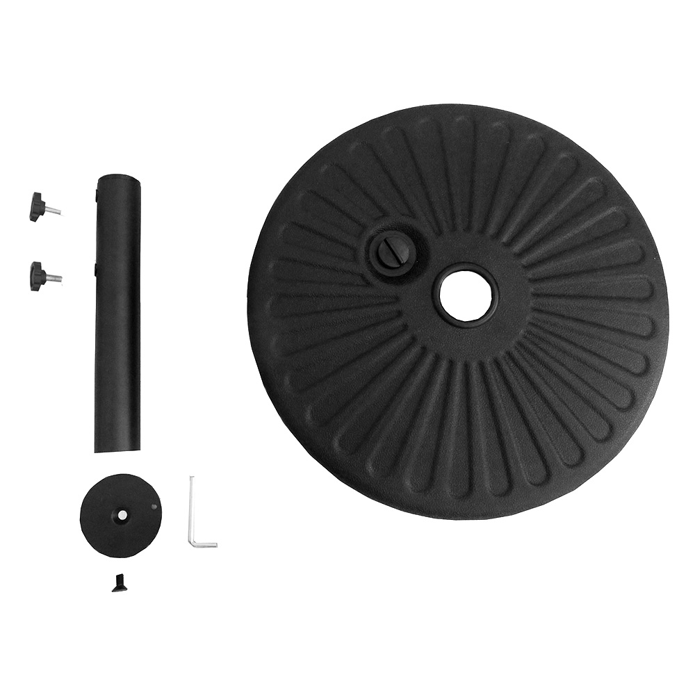 Patio Umbrella Base Free-Standing Durable High-Density Textured Plastic