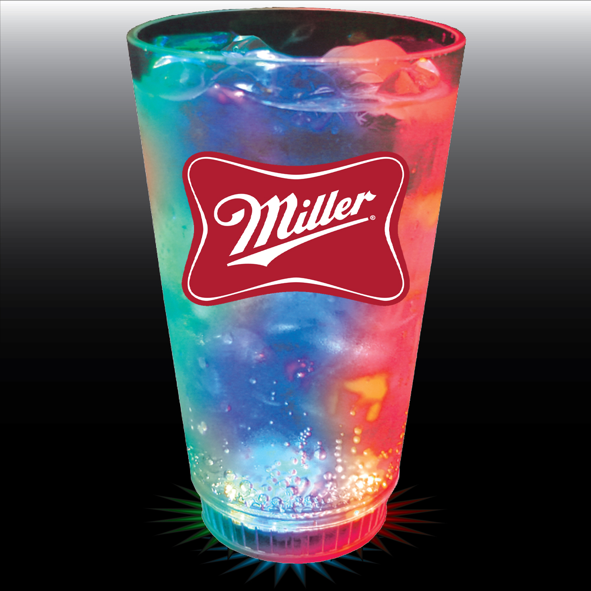 16oz Flashing Acrylic Pint