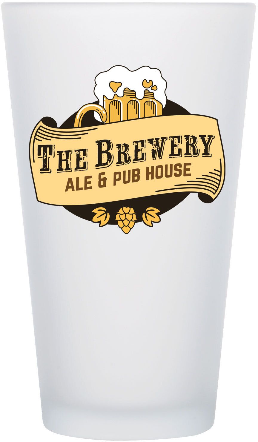 FULL COLOR FROSTED PINT GLASS 16 OZ 1