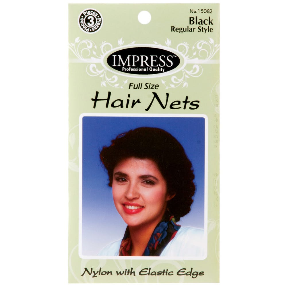 Nylon Hair Nets - 3 Pack Black 2