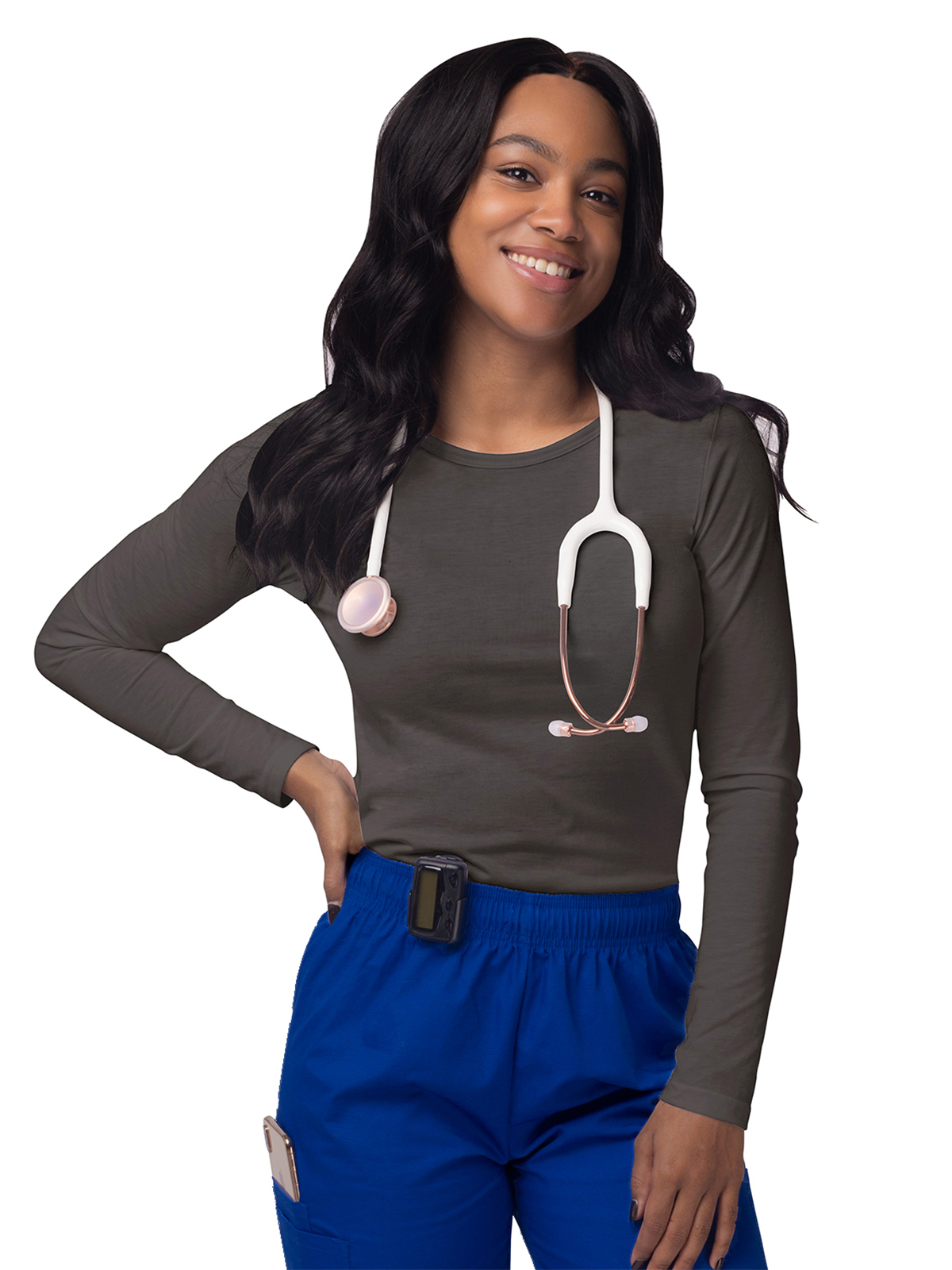 Adar - Sivvan - Women's Long Sleeve Underscrub Tee 10