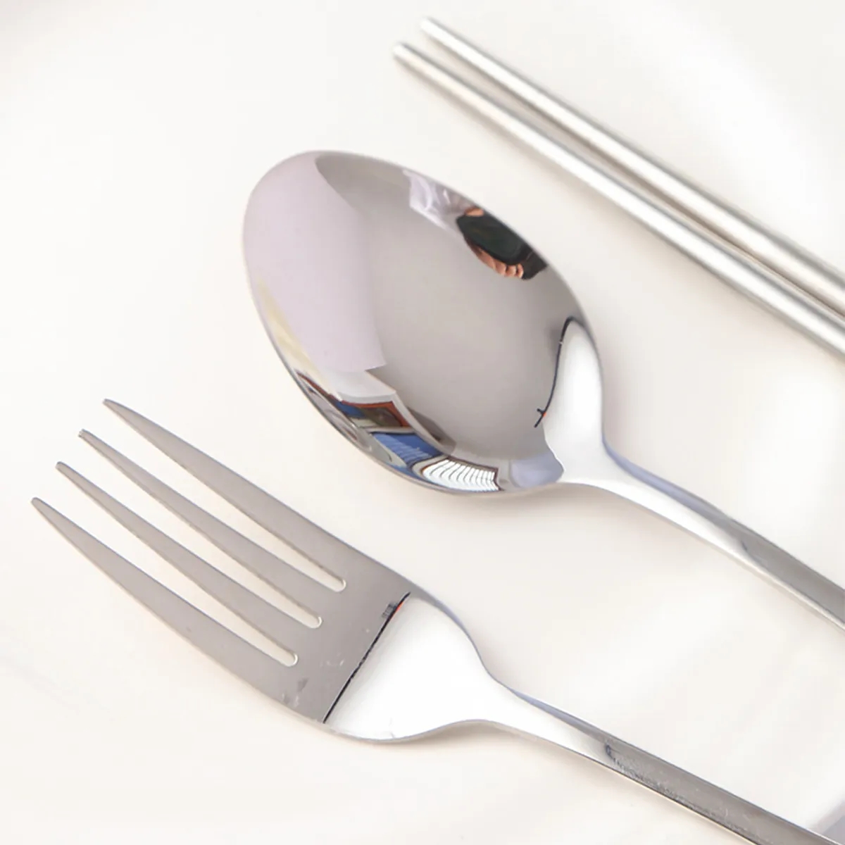Durable Stainless Steel Chopsticks Spoon Fork Cutlery Box 5