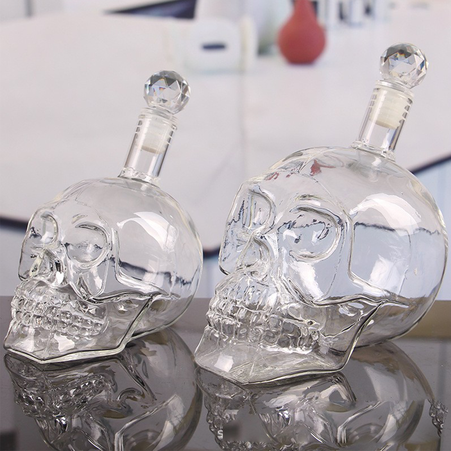Creative Skull-shaped Glass Wine Bottle 5