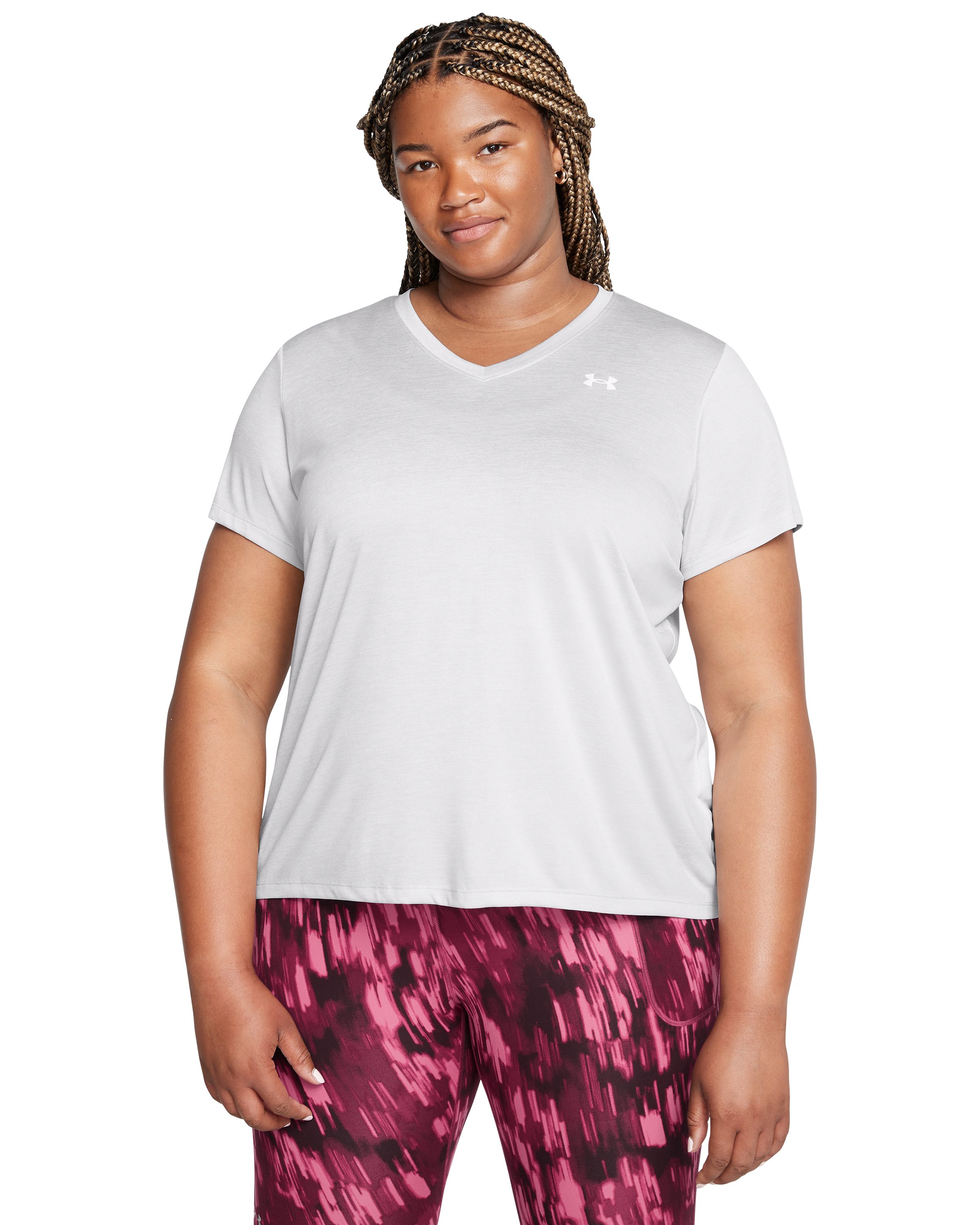 UA Tech Twist Women's V-Neck Short Sleeve 7