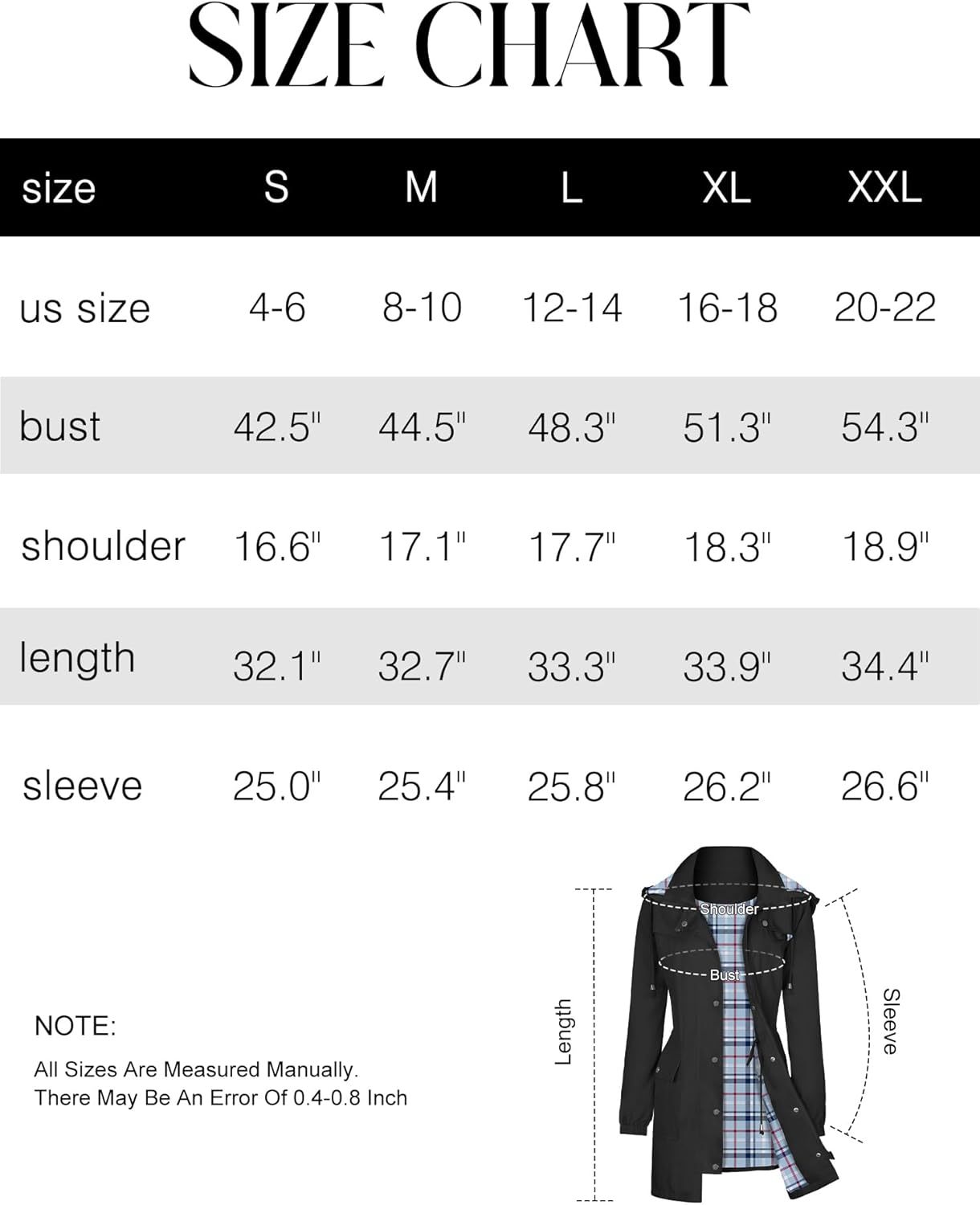 Women's Long Hooded Rain Jacket 2