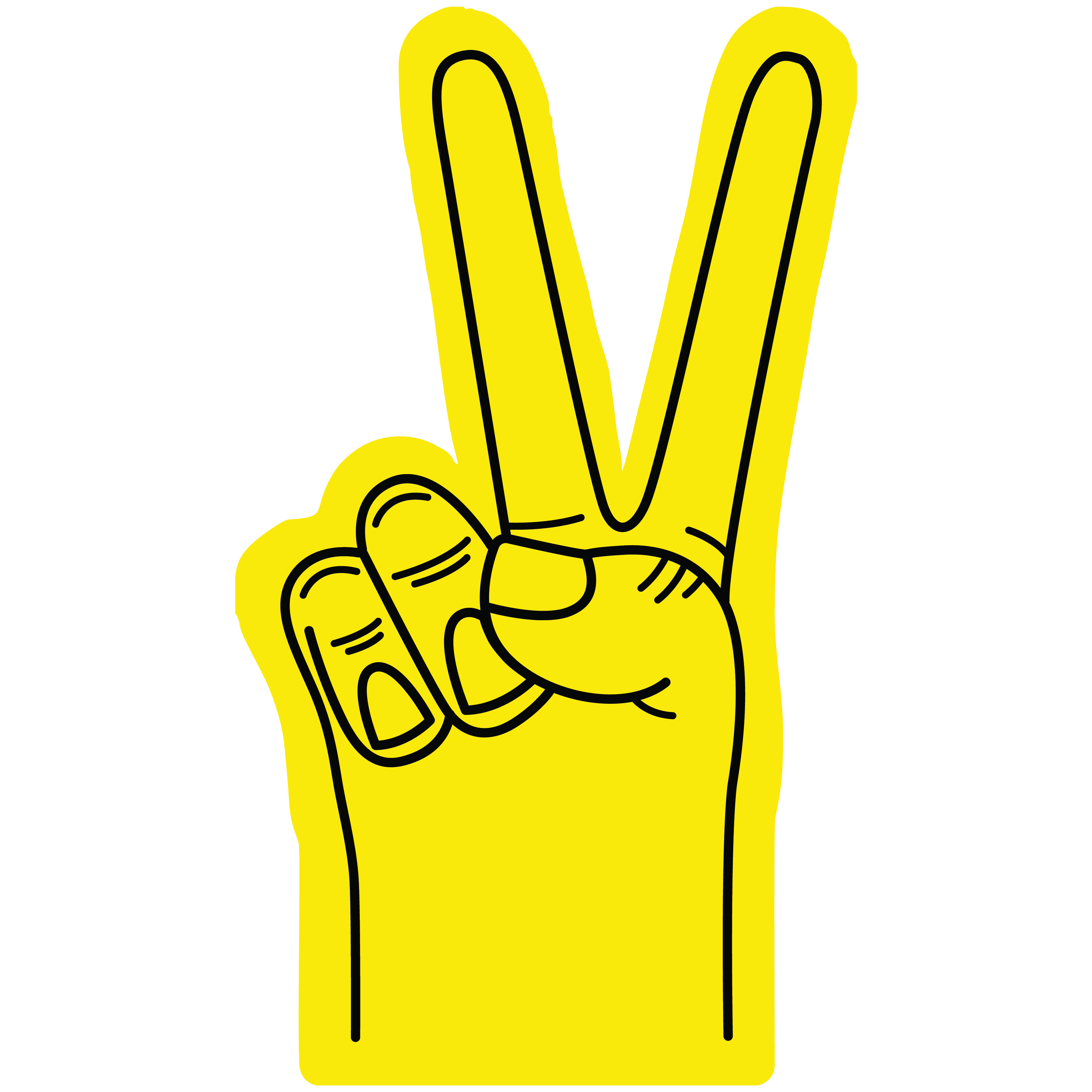 6.5" Peace/Victory Hand 24