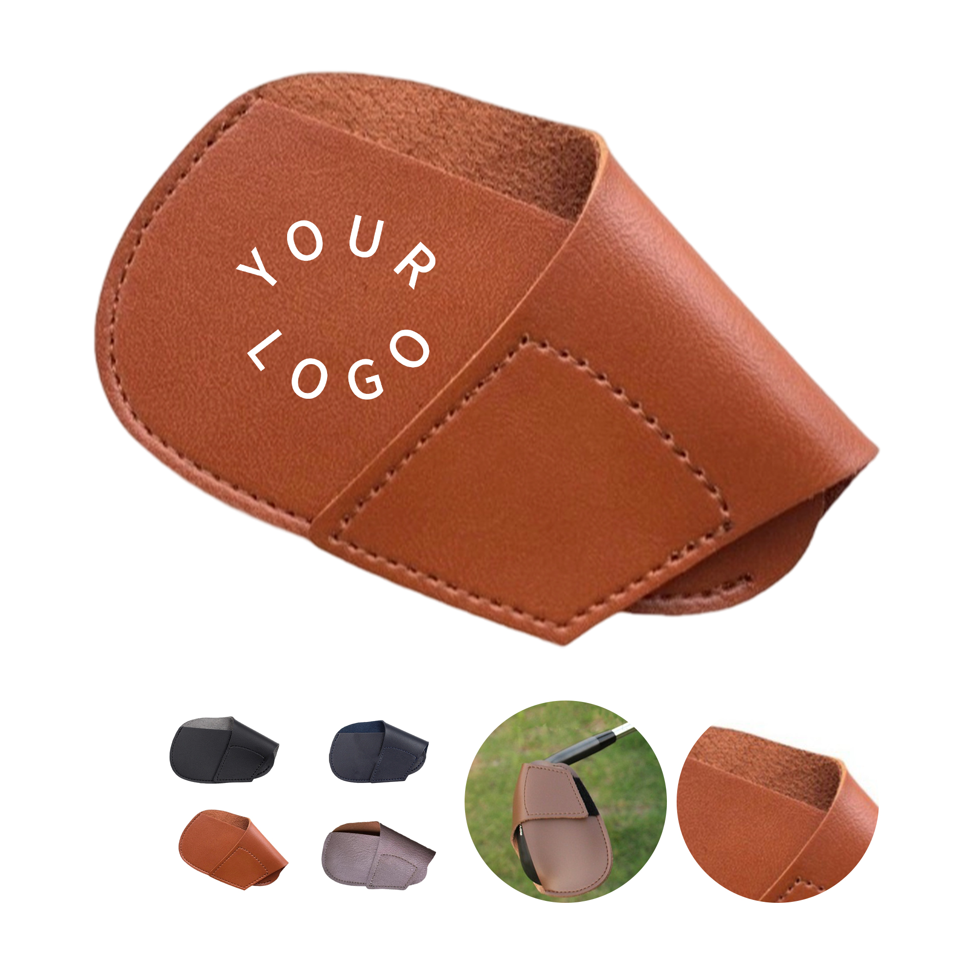 Faux Leather Club Protector Removable Closure 4.3" By 2.8" 1