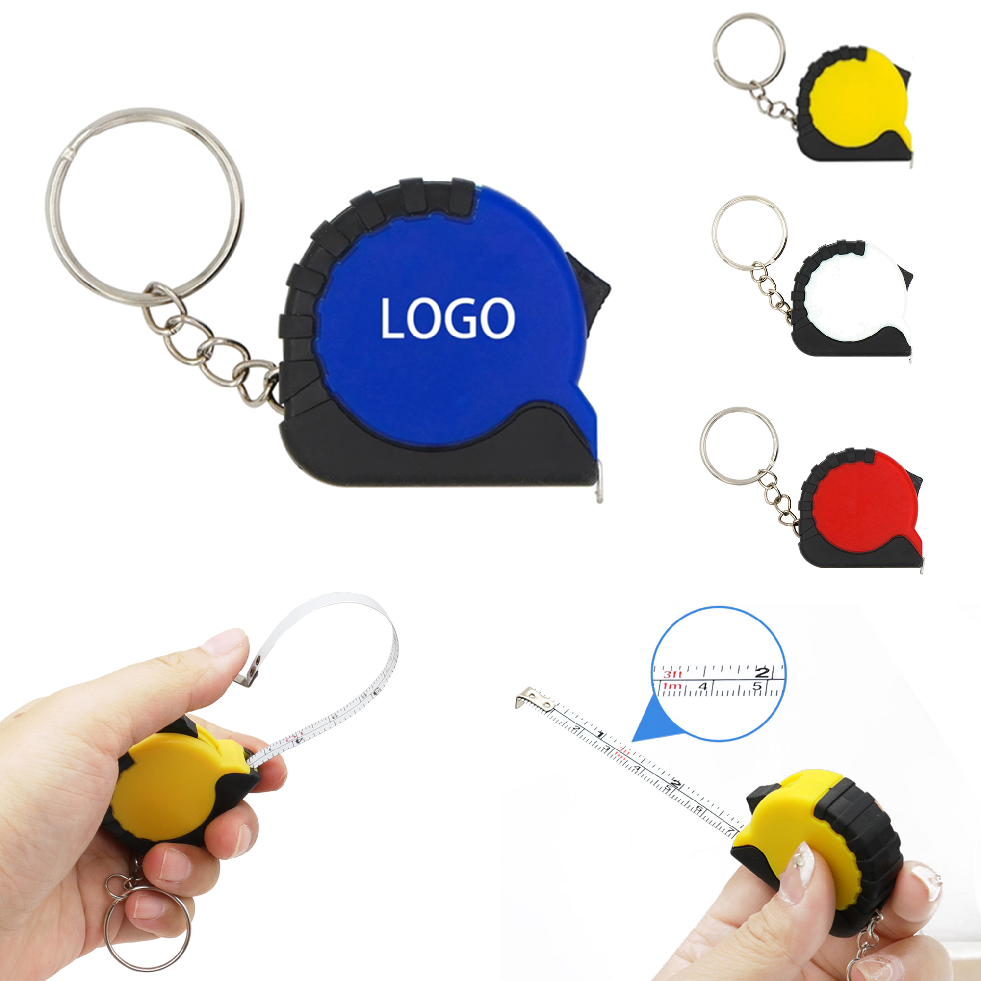 Plastic Mini Tape Measure Keychain 2