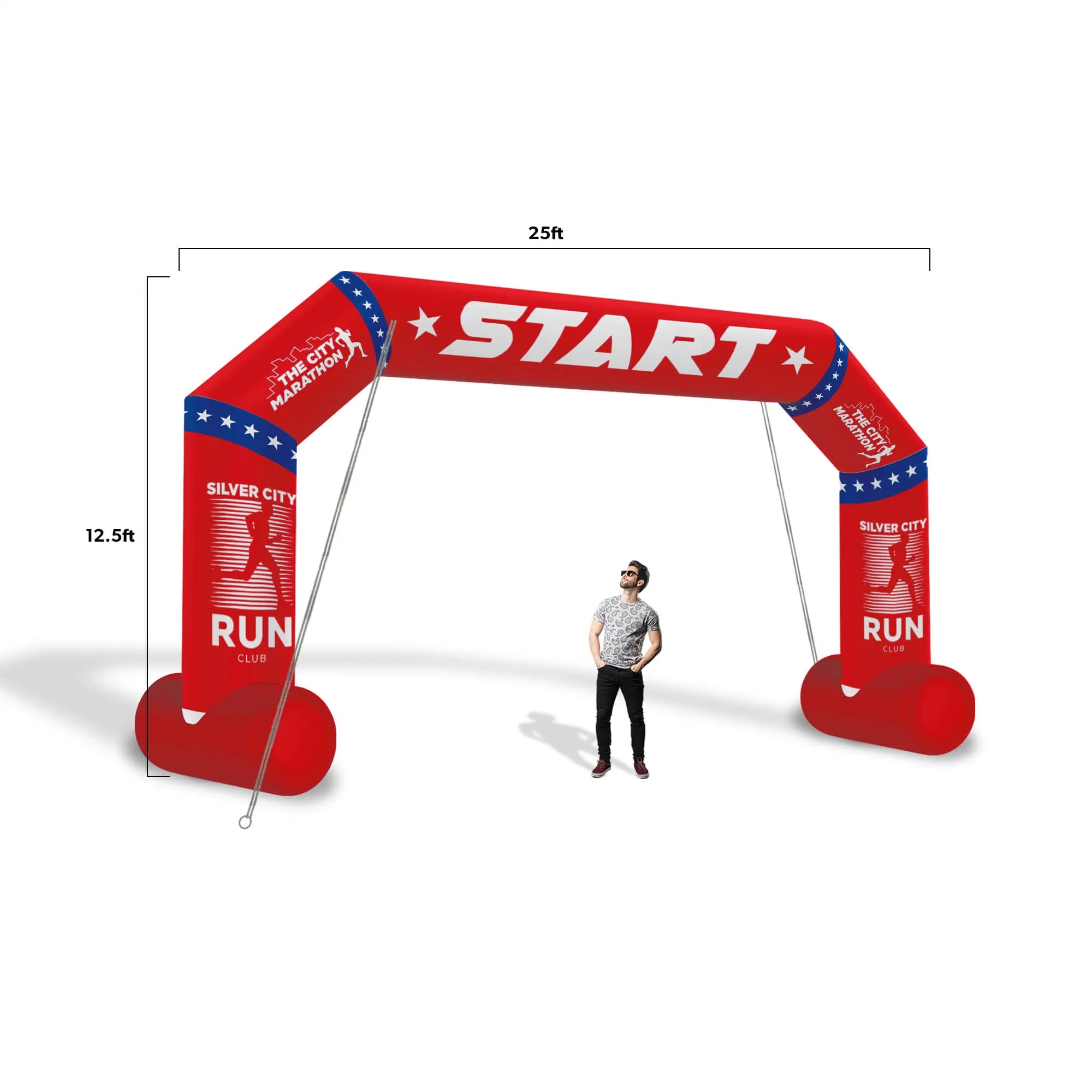 Inflatable Angled Arch 20ft w/ Blower 2