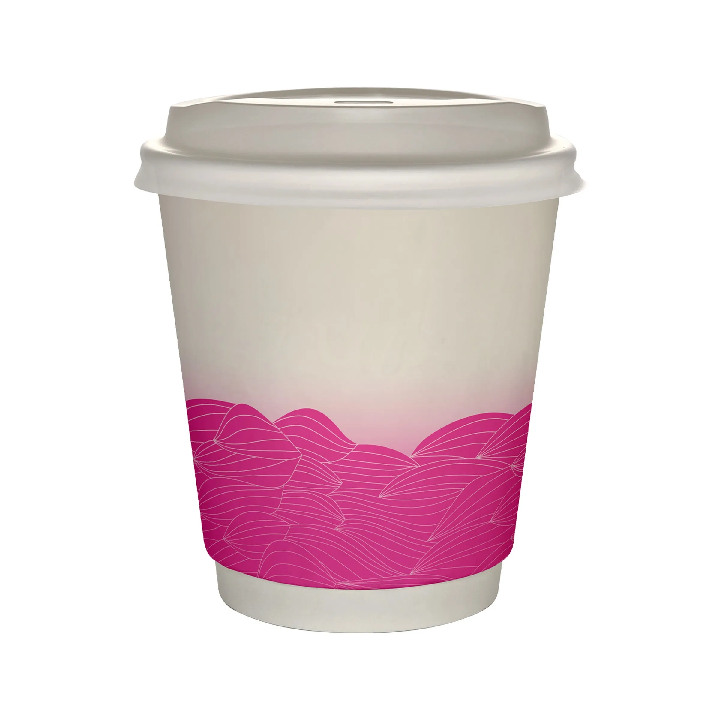 10 oz Full Color Turbulent Waves Insulated Paper Cup With Li 19