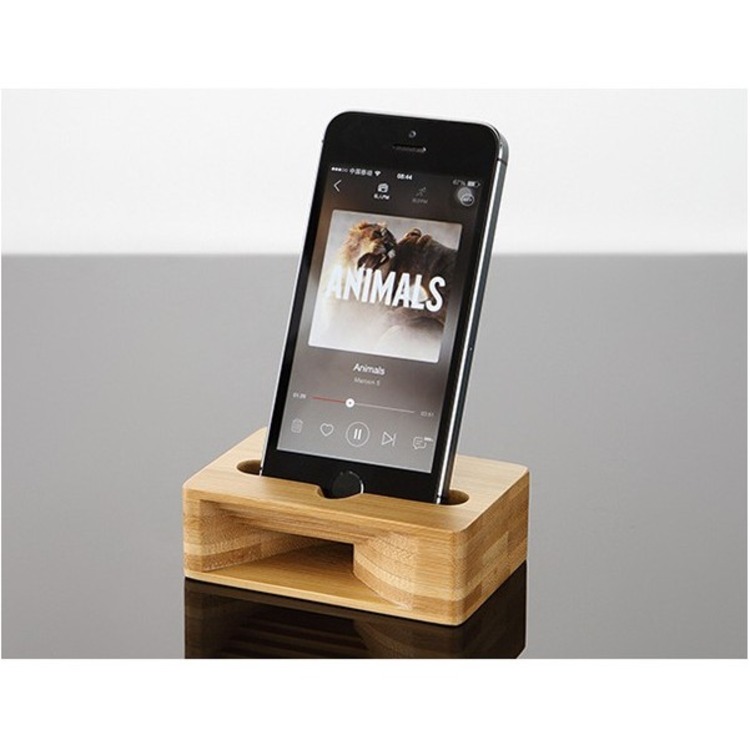 Wood Creative Cell Phone Stand With Sound Amplifier 4