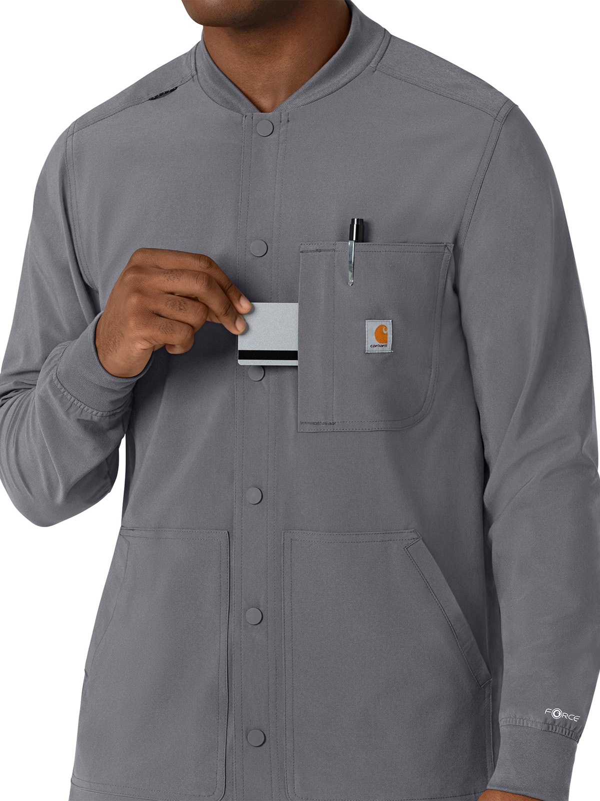 Carhartt Scrubs - Force Cross-Flex - Men's Five-Pocket Modern Fit Shirt Jacket 7